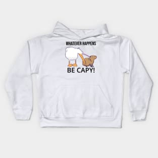 Don't Worry, Be Capy. Capaybara Unbothered Funny Kids Hoodie